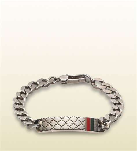 mens gucci braclet|luxury silver bracelets for men.